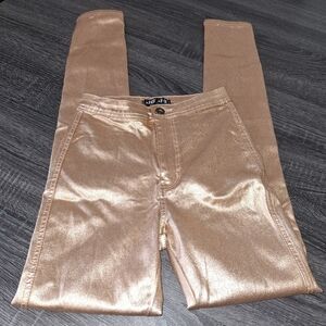 Shiny Gold Jeggings- W Sz Small